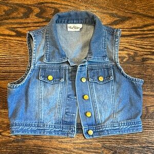 Rare Edition, Jean Cropped Vest, Size 14 (130)